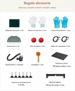 Vevor Wanna do kąpieli psa groomerski 127cm schody filtr wody stal nierdzewna 6