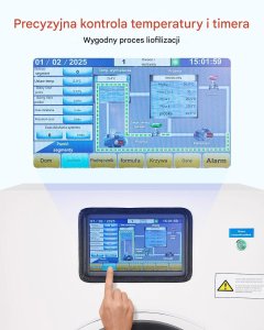 Yoer Liofilizator spożywczy 4-poziomowy z pompą biały  do owoców i mięsa 5