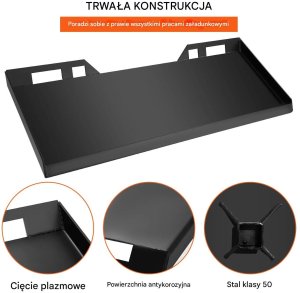 Crestron Płyta montażowa ładowarka traktor 115 cm 26kg do łyżek i wideł 5
