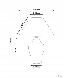 Lampa stołowa DKD Home Decor Lampa stołowa MORACA Porcelana Biały/ niebieski 3