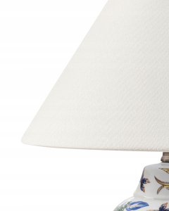 Lampa stołowa DKD Home Decor Lampa stołowa MORACA Porcelana Biały/ niebieski 4