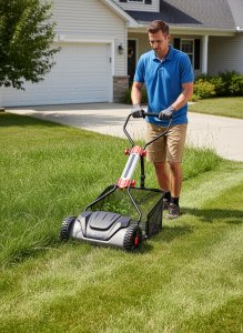 Kosiarka ręczna Hecht KOSIARKA RĘCZNA BĘBNOWA MECHANICZNA WRZECIONOWA PCHANA DUŻA KOSZ 30L 40CM LGASM-4042 3