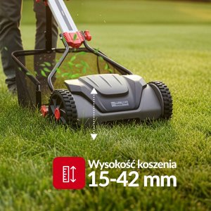 Kosiarka ręczna Hecht KOSIARKA RĘCZNA BĘBNOWA MECHANICZNA WRZECIONOWA PCHANA DUŻA KOSZ 30L 40CM LGASM-4042 10