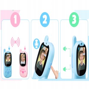 AMT KRÓTKOFALÓWKA CYFROWA KAMERA WALKIE-TALKIE 2 KRÓTKOFALÓWKI 2x DLA DZIECI 2
