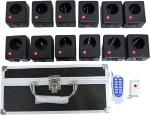Suprimo Bezprzewodowy system do zdalnego odpalania fontann iskier 12 odbiorników case 2 piloty 9
