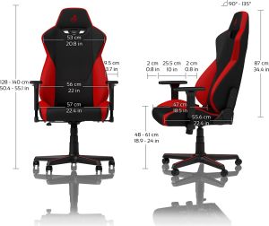 Fotel Nitro Concepts S300 czarno-czerwony (NC-S300-BR) 16