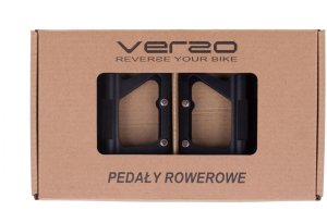 Verso Pedały Verso HF-625 alu.CNC oś  Cr-Mo 9/16, łożyska maszyn.czarne ,box rjx Uniwersalny 3