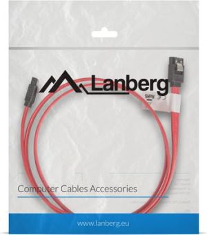 Lanberg SATA - SATA, 0.5m, Czerwony (CA-SASA-12CU-0050-R) 3