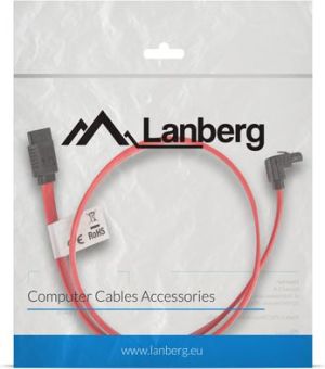 Lanberg SATA - SATA, 0.5m, Czerwony (CA-SASA-13CU-0050-R) 2