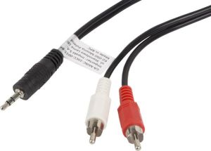 Kabel Lanberg Jack 3.5mm - RCA (Cinch) x2 1.5m czarny (CA-MJRC-10CC-0015-BK) 4