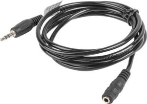 Kabel Lanberg Jack 3.5mm - Jack 3.5mm 1.5m czarny (CA-MJFJ-10CC-0015-BK) 3