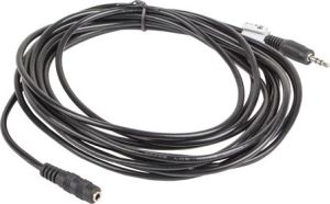 Kabel Lanberg Jack 3.5mm - Jack 3.5mm 5m czarny (CA-MJFJ-10CC-0050-BK) 5