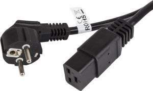 Kabel zasilający Lanberg CEE 7/7 - IEC 320 C19, 1.8m, czarny (CA-C19C-10CC-0018-BK) 3