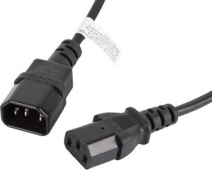 Kabel zasilający Lanberg IEC 320 C13 - C14, 1.8m, czarny (CA-C13E-10CC-0018-BK) 3