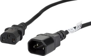 Kabel zasilający Lanberg IEC 320 C13 - C14, 1.8m, czarny (CA-C13E-11CC-0018-BK) 3