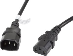 Kabel zasilający Lanberg IEC 320 C13 - C14, 3m, czarny (CA-C13E-11CC-0030-BK) 3