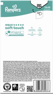 Pampers Chusteczki nawilżane Aqua Soft Touch 18x48 szt. Plastic Free 7