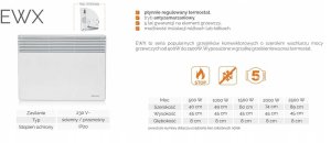 Grzejnik Warmtec Elektryczny grzejnik naścienny WARMTEC EWX-2500W 5
