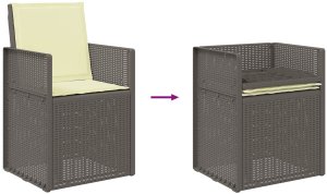 Garden4You vidaXL Krzesła do ogrodu 2 pcs Jasnoszary i Kremowy PP 9