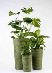 Adoni Doniczka jutowa zielona z wkładem 22x36 cm - ręcznie robiona (adoni-grn-36) 9