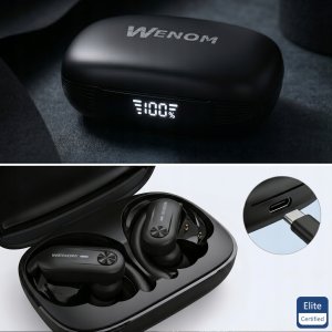 Słuchawki Wenom SŁUCHAWKI BEZPRZEWODOWE BLUETOOTH 5.4 PRO SPORTOWE DNR WENOM AURASPORT ANC 10