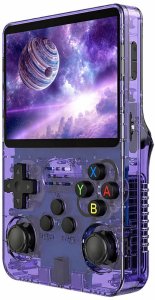 LeanToys Mini R36S Przenośna Retro Do gier 21 000 IPS 3.5 cala Fioletowa 2