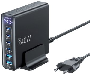 Ładowarka Tech-Protect TECH-PROTECT DC240W-GAN 6-PORT DESKTOP CHARGER PD 240W / QC3.0 BLACK 3