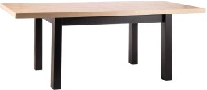 SIGNAL MEBLE Stół PRESTO 140(218)X80 dąb artisan/czarny 2