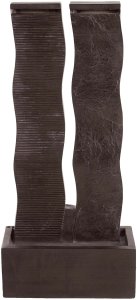Beliani Fontanna ogrodowa z LED brązowa SUNLINE 4