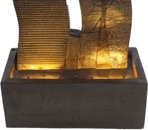 Beliani Fontanna ogrodowa z LED brązowa SUNLINE 10