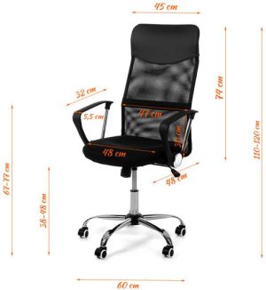 Krzesło biurowe Funfit Xenos Compact Czarne 2
