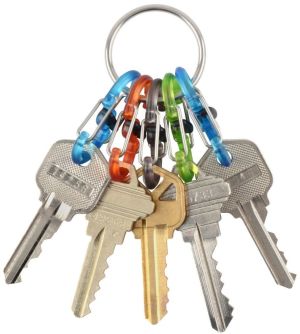 Nite-Ize KeyRing + 5x micro karabińczyk transparentny mixkolorów (KRGP-11-R3) 6