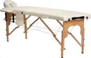 Bodyfit Łóżko do masażu 2 segmentowe beżowe 3