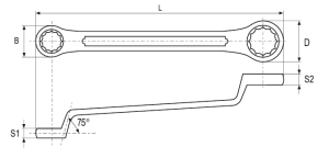Yato Klucz oczkowy odgięty 20 x 22mm (YT-0390) 2