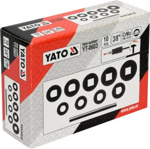 Yato Zestaw wykrętaków do obrobionych śrób 3/8" 10-19mm 10szt. (YT-0603) 6