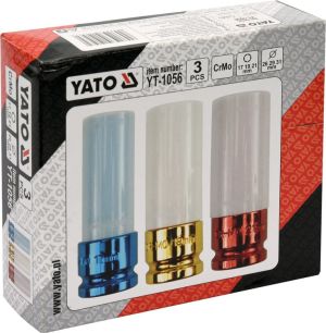 Yato Nasadki udarowe do alu felg 17-19-21mm 1/2" 3szt. (YT-1056) 5