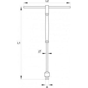 Yato Pokrętło typu T 1/4" 310mm (YT-1565) 2