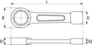 Yato Klucz do pobijania 38mm oczkowy (YT-1606) 2
