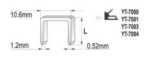 Yato Zszywki tapicerskie 8mm 10,6x1,2mm 1000szt. (YT-7023) 2