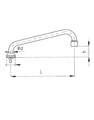 Wylewka KFA Typu C 160mm chrom (831-003-00) 2