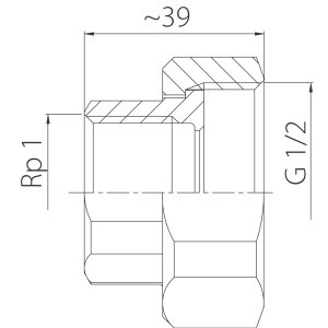 Ferro Półśrubunek do pomp 6/4"x1" 2szt. (SG17) 2