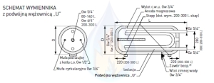 Galmet Wymiennik SGW(L)x2 140L z podwójną wężownicą U w piance poliuretanowej (21-144800) 2