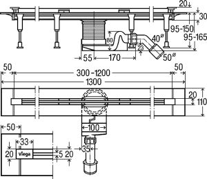 Viega Odpływ liniowy bez rusztu Advantix Vario 120cm (686277) 2