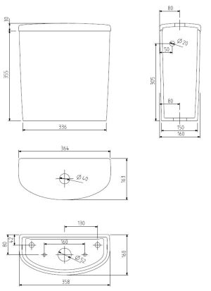 Koło Spłuczka kompaktowa Nova Pro 6L (M34010000) 2