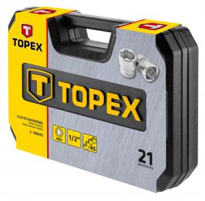Zestaw narzędzi Topex 21 el. (38D642) 2