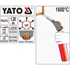 Yato Palnik gazowy do lutowania 1,28kW (YT-36709) 3