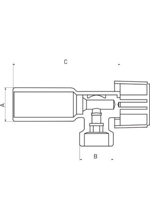 Ferro Zawór kątowy z motylkiem 1/2"x1/2"  (Z1212K) 2