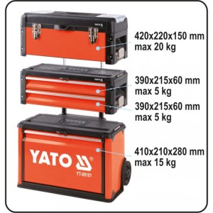 Yato Skrzynka narzędziowa na kółkach YT-09101 4