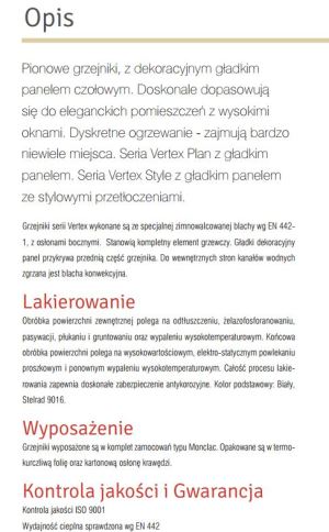 Stelrad Grzejnik Vertex Plan typ 22 500x2200mm 2115W 2