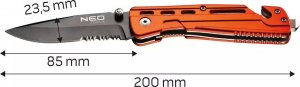 Neo Nóż składany z blokadą 8,5cm (63-026) 13